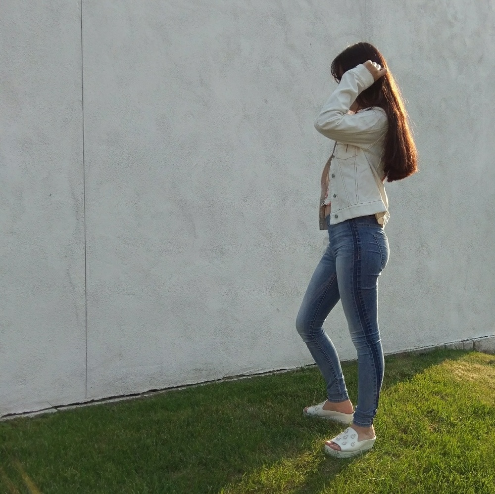 ๐HP lastโ๏ธ๐White Dragon Jean Jacket - Picture 4 of 8